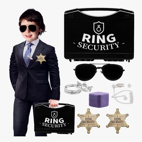 Ring security wedding kit The sweetest set of accessories in the world for the little Ring Bearer to carry the rings as a security guard