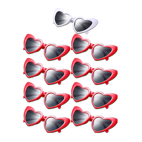 Cat eye heart sunglasses bulk A perfect package of 9 pairs of hot and sexy red glasses
