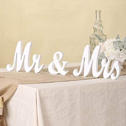 Mr and Mrs letters for wedding