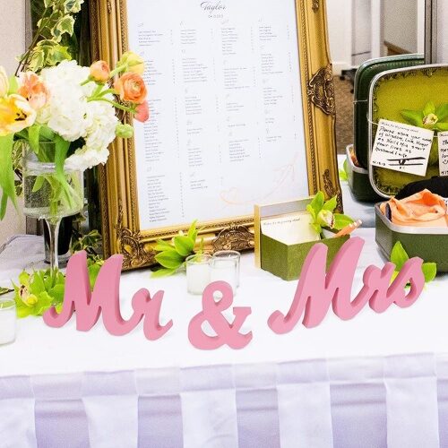 Mr and Mrs letters for wedding