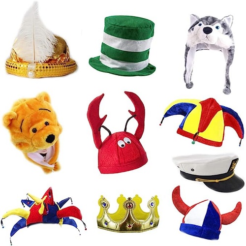 Novelty party hats adults Set of 6 awesome costume hats...