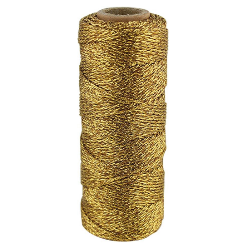 Decorative metallic twine gold A gorgeous 55-meter-long wrapping thread for...