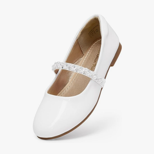 Toddler girl mary jane dress shoes Mary Jane ballerina flat...
