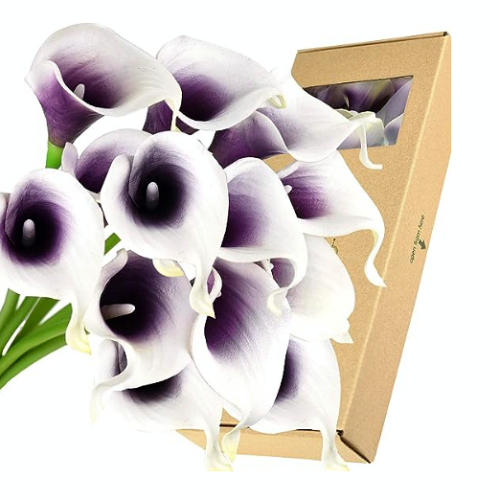 Calla lily silk flower wedding bouquets 15 luxurious calla lilies in a huge selection of colors – Perfect for the bride’s bouquet, the center of the table and more
