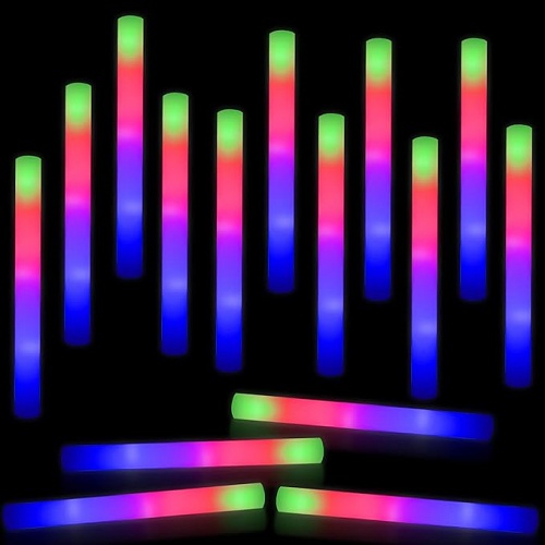 Light up foam sticks for wedding An affordable pack of 24 glowing sticks with 3 spectacular flicker modes