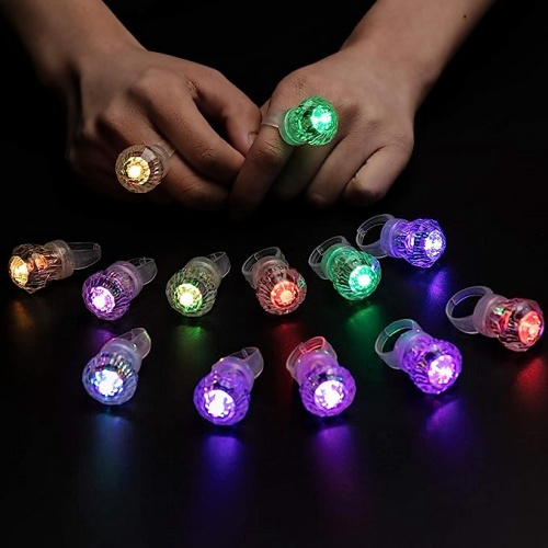 Wedding led rings bulk Set of 60 LED rings in the shape of a diamond that illuminate in various and beautiful colors