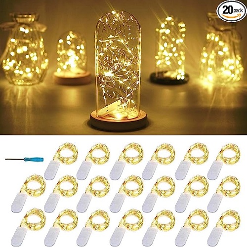 Fairy string lights wedding bulk LED light bulbs in a variety of colors to choose from that can be wrapped around vases, flowers, wines, glasses / put in jars and more!