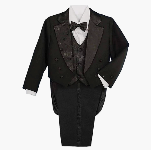 Boys tuxedo suit 5-piece tailored and elegant set for small...
