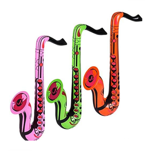 Dance floor accessories for outdoor wedding Pack of 12 colorful inflatable saxophones – One of the most fun accessories for stunning event photos