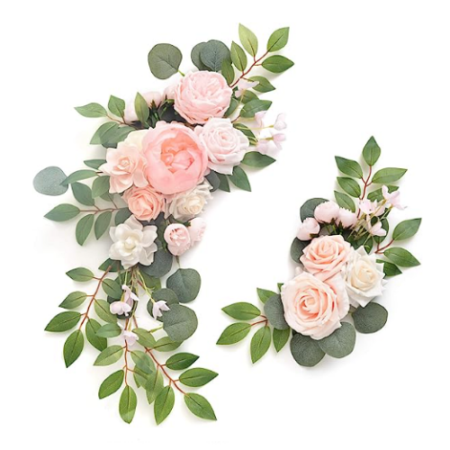 Wedding welcome sign floral decoration arrangement Set of 2 breathtaking artificial bouquets in a wide variety of colors