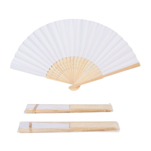 Bamboo hand fans Stunning and super useful fans in white for beautiful event photos and happy guests – Pack of 50