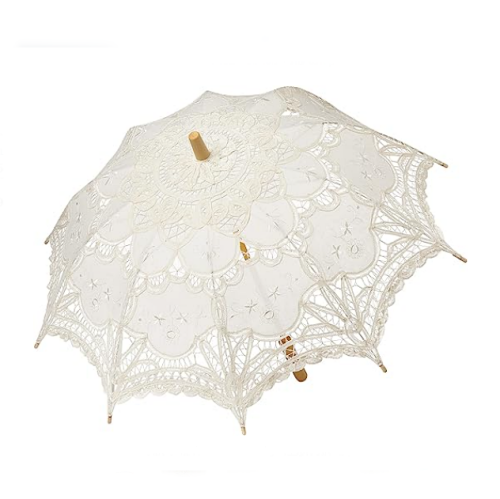 White lace umbrella wedding Vintage embroidered umbrella in the style of the 1920s and it is amazing! That’s true style