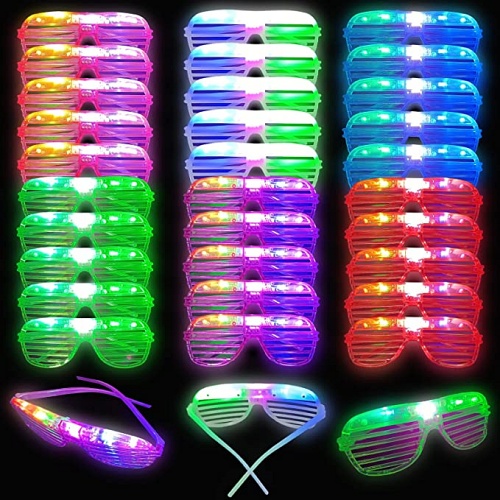 Led glasses wedding party An affordable package of 30 bright...