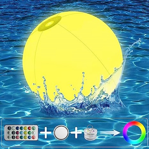 Led inflatable beach ball with Remote Control Changeable to 13 Stunning Colors to Choose from – Breathtaking Decoration Accessory