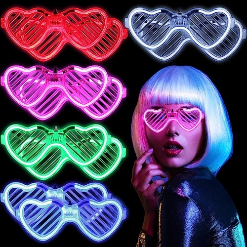Light up heart shaped glasses An affordable package of 10...