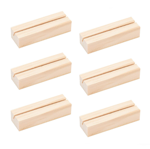 Wood place card holders bulk An affordable pack of 20 wooden card holders for table numbers, seating cards and more