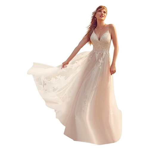 Spaghetti strap v neck mermaid wedding dress High quality material, fully lined, built-in bra, 100% hand-made.