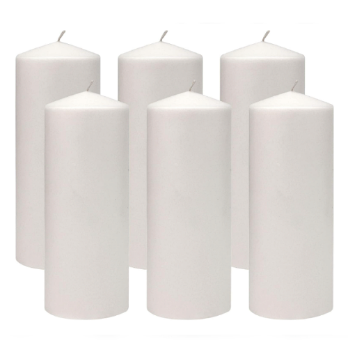 Best pillar candles for wedding for perfect decoration of the event tables and create a romantic and magical atmosphere – 80 hours long burning – Pack of 6 pcs