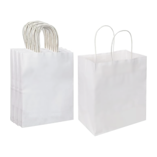 Medium paper bags with handles bulk cheapest Pack of 50...