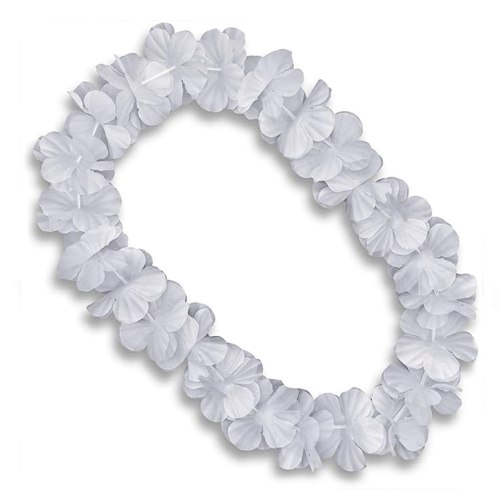 White leis flower necklaces bulk wholesale Set of 12 The most perfect and photogenic accessory for your wedding or bachelorette party