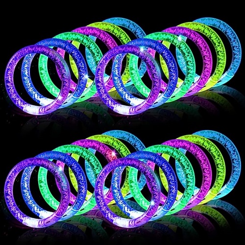 Glow wedding favors Pack of 50 100 colored LED bracelets...