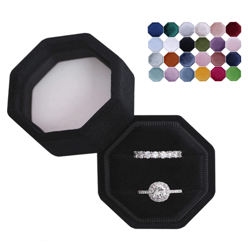 Velvet ring box for wedding made with caressing and fun...