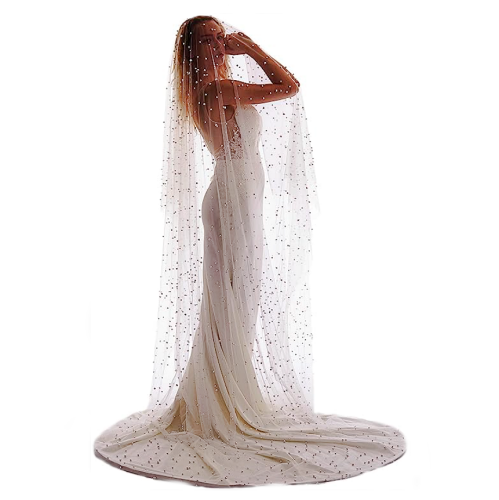 Cathedral pearl wedding veil in a spectacular and breathtaking style that will amaze all your guests – Large selection of lengths and layers