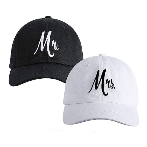 Mr and Mrs baseball caps Set of matching hats for...