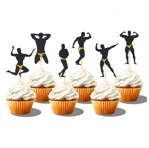 Bachelorette cupcake toppers decorations A devastating set of 36 cupcake decorations of muscular and handsome men – Entertaining and gorgeous
