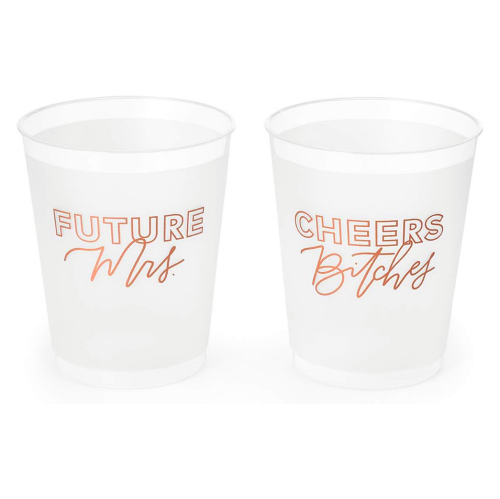 Bachelorette party reusable cups bulk order 16 spectacular plastic cups with unique prints for the bride and girls – Color the atmosphere