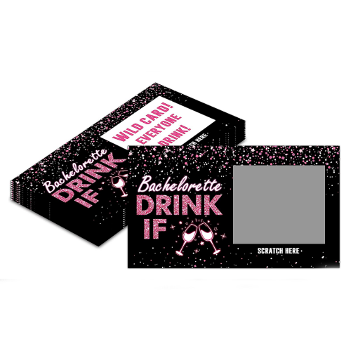 Drink if bachelorette ideas Includes 35 drink if scratch off cards 5 blank cards (Made your own rules) and 40 scratch off stickers.
