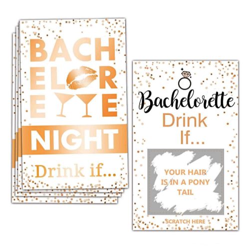 Fun drinking games for bachelorette party Drink If Games Scratch Off Cards Perfect for Girls Night Out Activity,Bridal Showers,Bridal Parties,Wedding Showers,Engagement and Birthday – 40 Sheets(White)