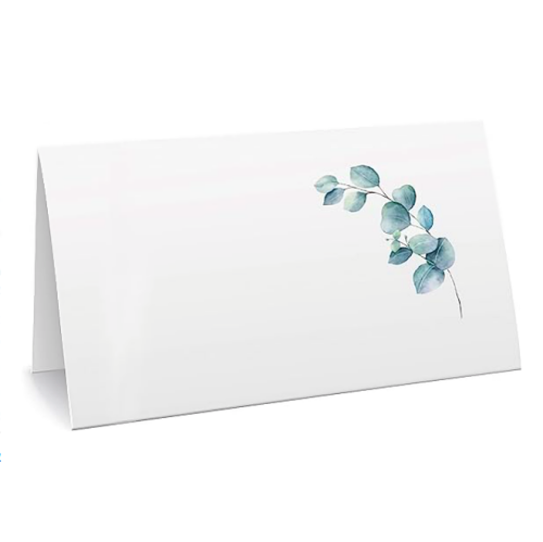 Place cards for a wedding in a sweet and stunning design with illustrated leaves – A huge pack of 100 cards