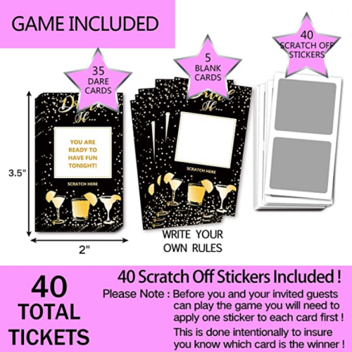 Bachelorette drink if game Scratch Off Cards
