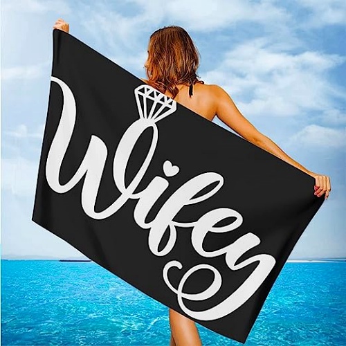 Wifey beach towel amazon Sand Free Beach Towel for Women...