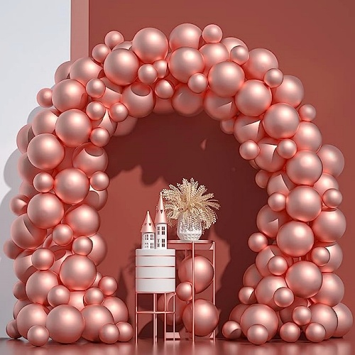 Metallic rose gold balloons arch kit bulk in Rose gold Gold Silver Huge pack of 70 magnificent balloons for decorating an event in the most beautiful designs available