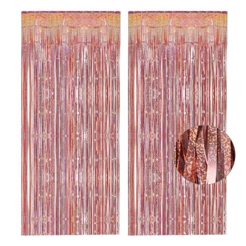 Rose gold tinsel curtain Set of 2 sparkling and spectacular...