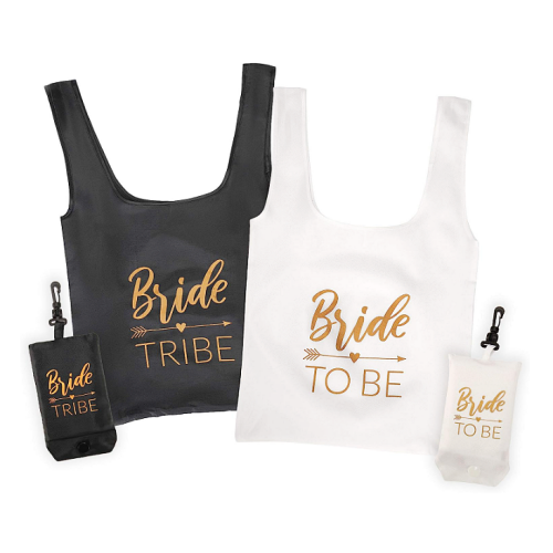 Bride tribe tote bags bulk Set of 7 Bride Tribe Bags and 1 Bride Bag + 7 Matching Keychains for Storage