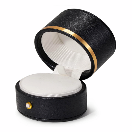 Luxury leather ring box in a luxurious and stylish design...