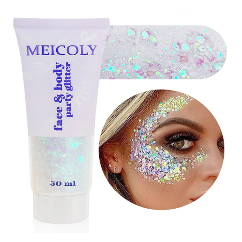 Festival face glitter gel for the body face and hair in a spectacular holographic color and for a wide variety of uses – Large selection of colors