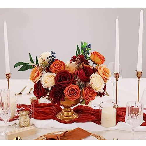 Burnt orange flowers wedding bouquet A huge package of high-quality and breathtaking flowers in gorgeous orange shades – Large variety of other colors to choose from