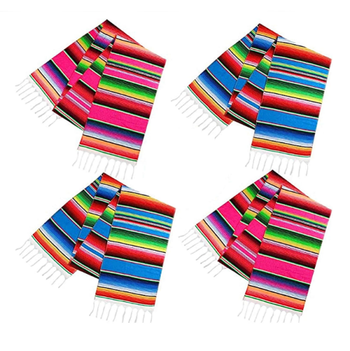 Mexican table runner bulk Set of 4 decorated colorful and...