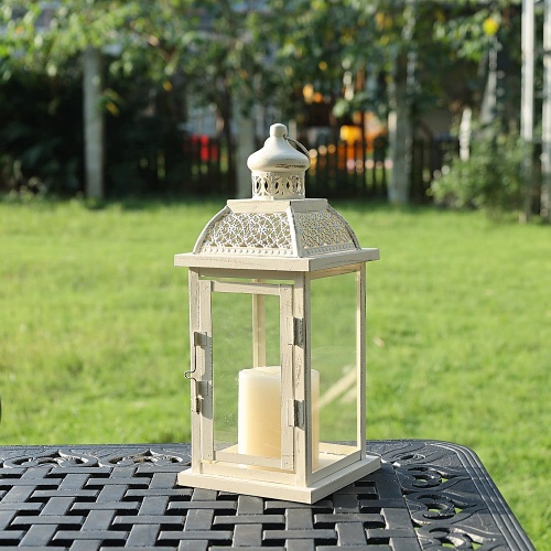 Large candle lantern decorative centerpiece Beautiful antique style vintage holder in a selection of colors – 36.5 cm