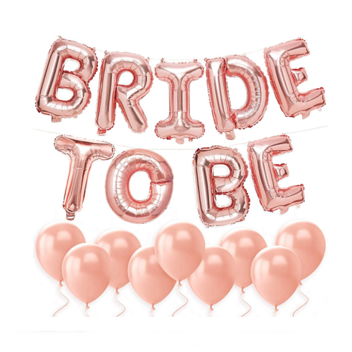 Bride to be balloon banner Set of BRIDE TO BE balloons in a magical candy pink color and 10 latex balloons