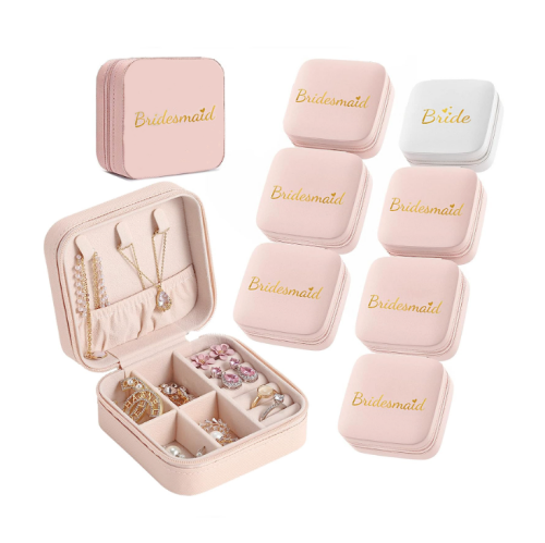 Jewelry box for bridesmaid gifts Set of 8 professional, designed, useful and charming mini jewelry boxes including one for the bride