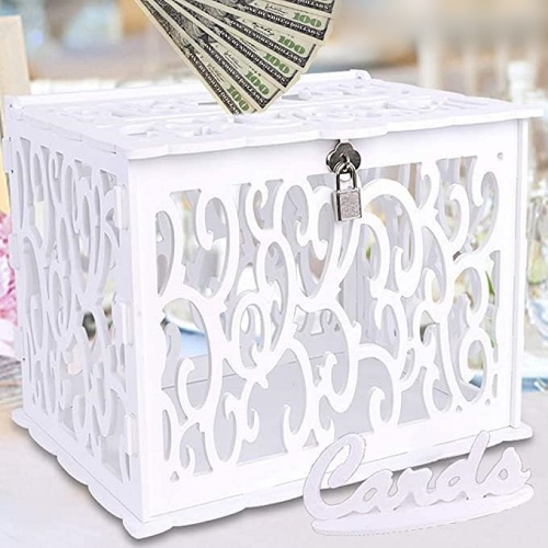 Elegant wedding card box Extra Large Size. Gorgeous antique style that you will not find anywhere else