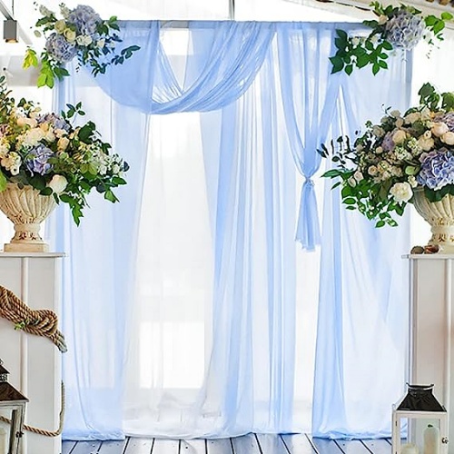 Arch drapes for wedding 3 pieces of breathtaking flowing chiffon...