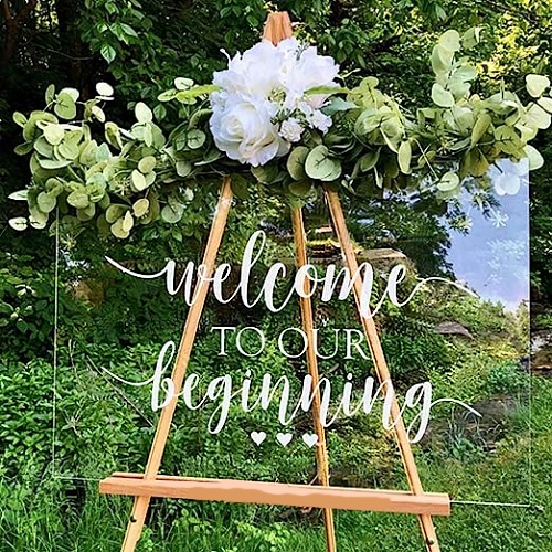 Wedding welcome sign vinyl decal Made with High Quality Vinyl Easy to install and remove