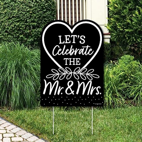 Mr and Mrs wedding sign australia Yard Sign Decoration INCLUDES...