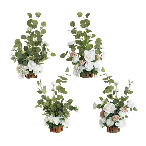 Aisle floral arrangements Set of 4 spectacular and breathtaking flower arrangements to decorate the tables or the aisles in a huge selection of colors